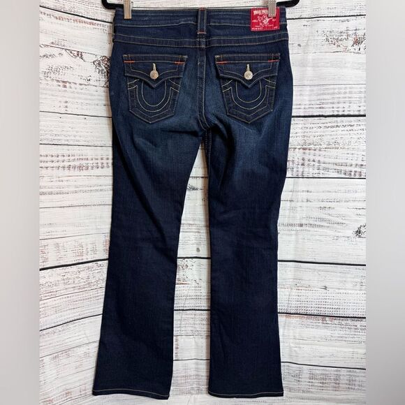 True Religion Jeans Womens Sz 27 Dark Wash Becca Flap Pockets Bootcut Red Label - Picture 3 of 12